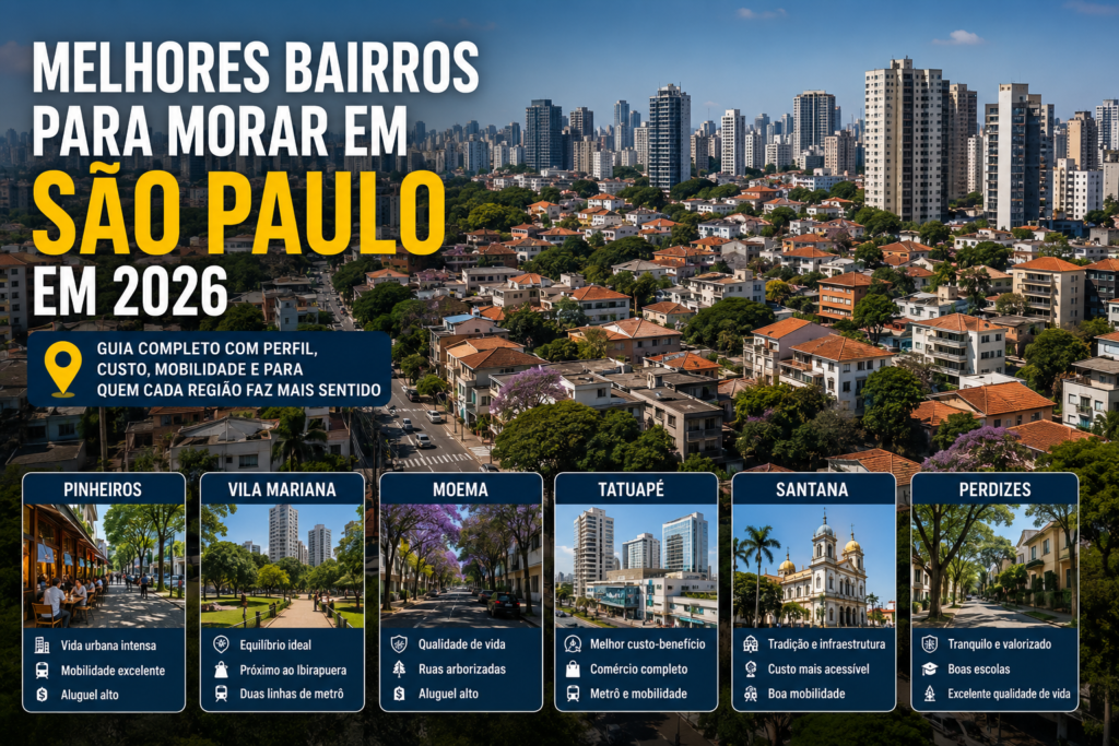 Confira os melhores bairros para morar em São Paulo em 2026
